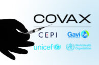 May 5, 2021, Brazil. In this photo illustration the medical syringe is seen with COVAX Facility logo displayed on a screen in the background